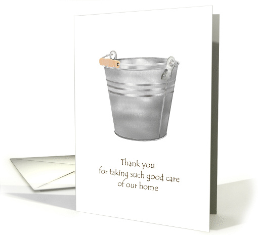 Thank You Caretaker A Metal Pail card (939261)