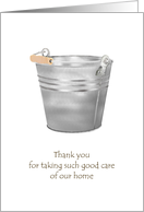 Thank You Caretaker A Metal Pail card