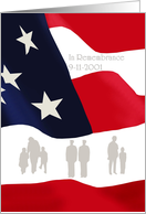 9/11 Remembrance Stars and Stripes card