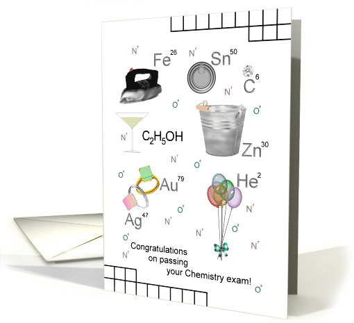 Congrats Passing Chemistry Exam Humorous Study Of Periodic Table card
