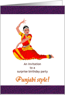 Surprise Birthday Party Invitation Punjabi Style card