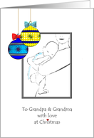 Christmas Greeting from Grandchild to Grandpa Grandma Mom and Baby card