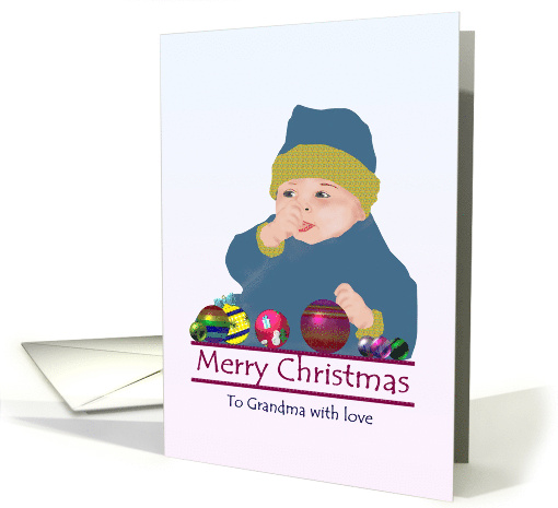 Christmas Greeting from Baby Grandchild to Grandmother card (943377)