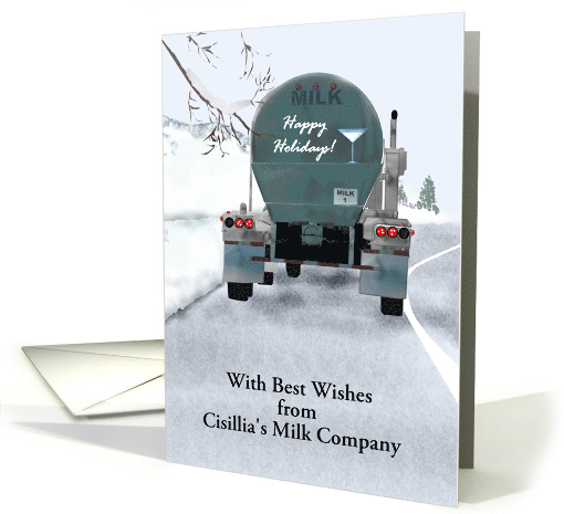 Custom Happy Holidays Greeting From Milk Company Milk... (944484)