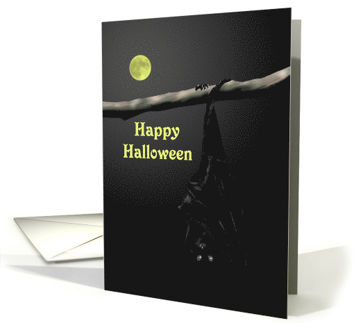 Halloween Bat In Moonlight card (944769)