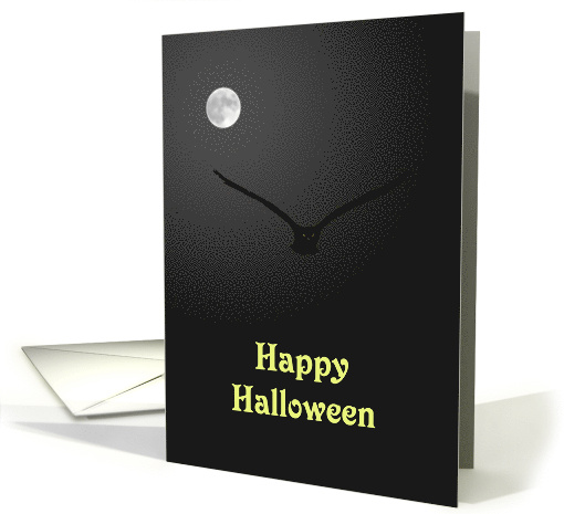 Halloween Owl In Flight In The Moonlight card (944810)