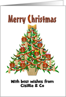 Custom Greeting from Sausage Company Edible Ornaments card