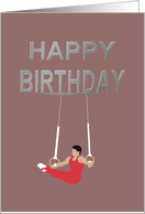 Rings Gymnastics Birthday For Him card