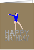 Gymnast Floor Routine Gymnastics Birthday card