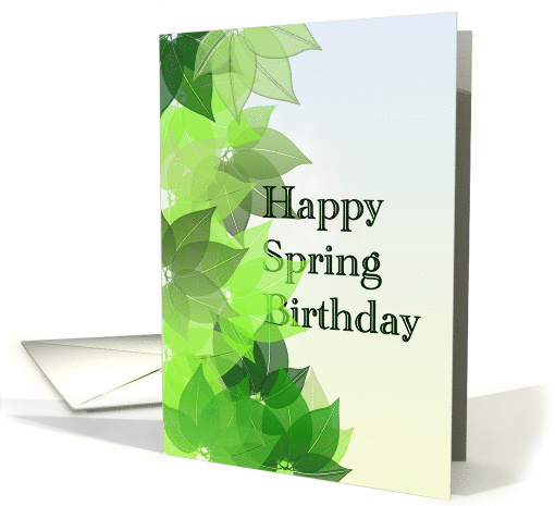 Spring Birthday Spring Colors In A Wall Of Leaves card (946459)