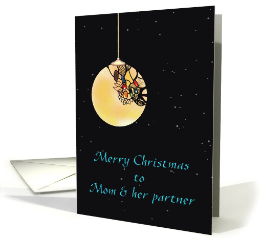 Christmas for Mom and Her Partner Lit Porch Lamp Against... (946821)