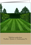 Landscape Lawn Cutting Company To Customers Manicured Lawn Christmas card