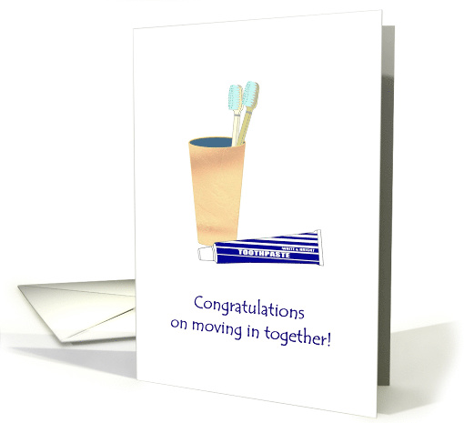 Congratulations Moving in Together, Toothbrushes in Mug... (951012)