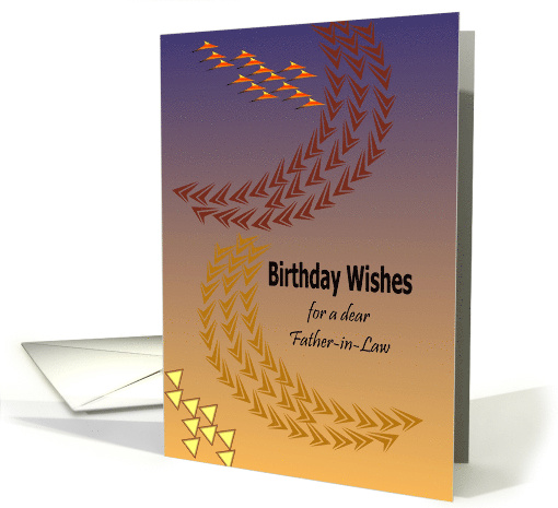 Birthday for Father-in-Law Colorful Geometric Art card (952985)