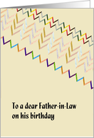 Birthday for Father-in-Law Colorful Geometric Art card
