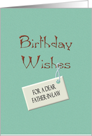 Birthday for Father-in-Law Warm Wishes card
