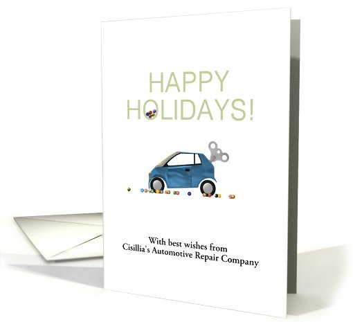 Customizable greeting automotive repair company to customers card