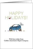 Customizable greeting automotive repair company to customers card