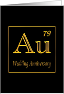50th Wedding Anniversary Expression of Gold in its Chemical Form card