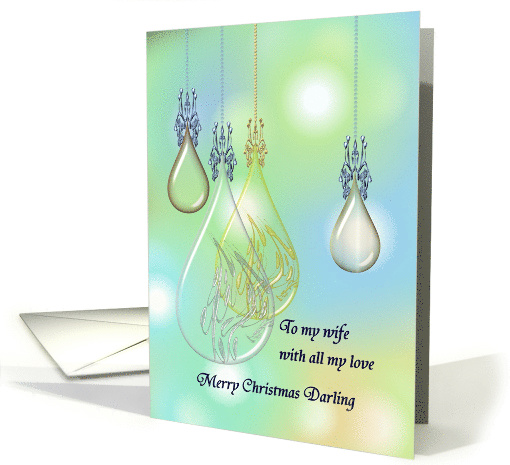 For My Wife At Christmas Crystal Ornaments card (959817)