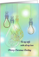For My Wife At Christmas Crystal Ornaments card