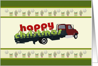 Rollback Wrecker Christmas Mighty Heavy Greeting card