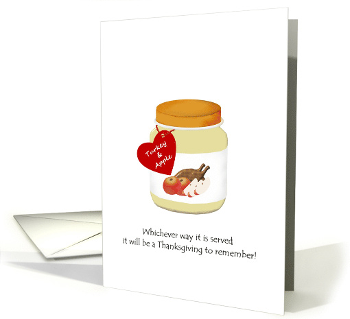 Baby's 1st Thanksgiving Turkey and Apple Gourmet Baby Food card