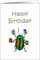 Birthday, Beetle greeting card