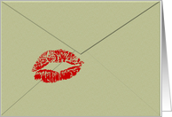 Sexy Birthday Greeting For Him Kiss On The Back Of Envelope card