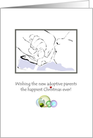 Wishing new adoptive parents a happy Christmas card