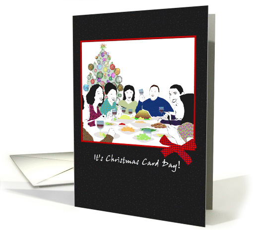 Christmas Card Day Family and Friends Sitting Down to... (966765)