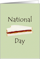 National Sandwich Day Peanut Butter Jelly Sandwich card
