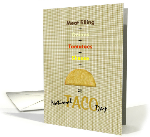 National Taco Day Making A Taco card (968453)