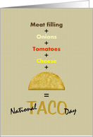 National Taco Day Making A Taco card
