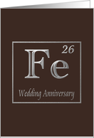 6th Iron Wedding Anniversary Expression of Iron in its Chemical Form card