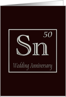 10th Tin Wedding Anniversary Expression of Tin in its Chemical Form card