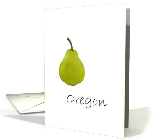 Oregon Pear State Fruit Symbol Blank card (969039)