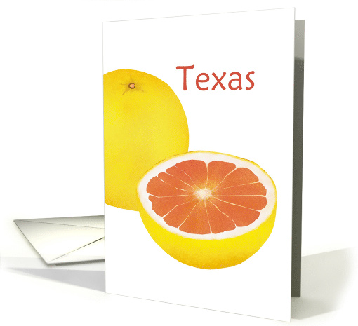 Texas Grapefruit State Fruit Symbol Blank card (969107)