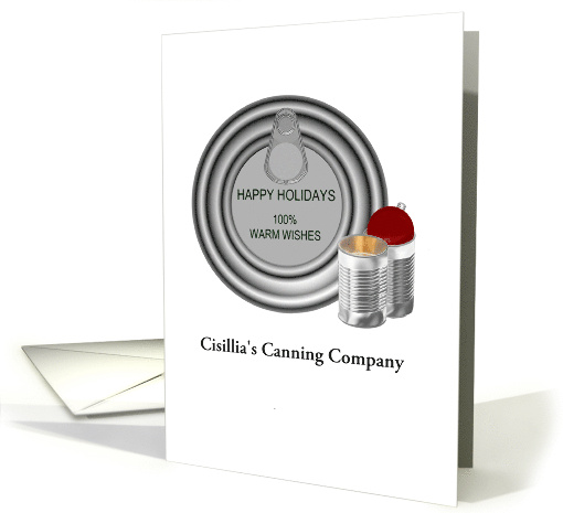 Custom Happy Holidays Canning Company to Customers Tin... (969197)