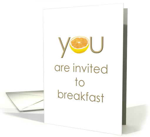 Breakfast Invitation Half a Grapefruit card (969213)