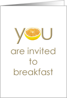 Breakfast Invitation Half a Grapefruit card