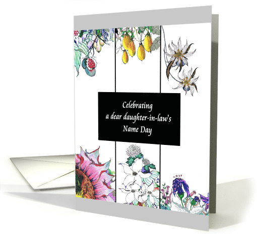 Celebrating Daughter-in-Law's Name Day Nature's Art card (969221)