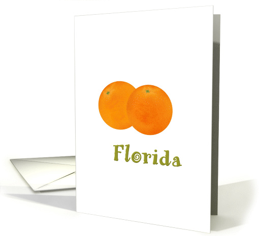 Florida Orange State Fruit Symbol Blank card (969895)