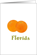 Florida Orange State Fruit Symbol Blank card