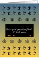 Great Granddaughter’s First Halloween Pumpkins Spooks and Witches card