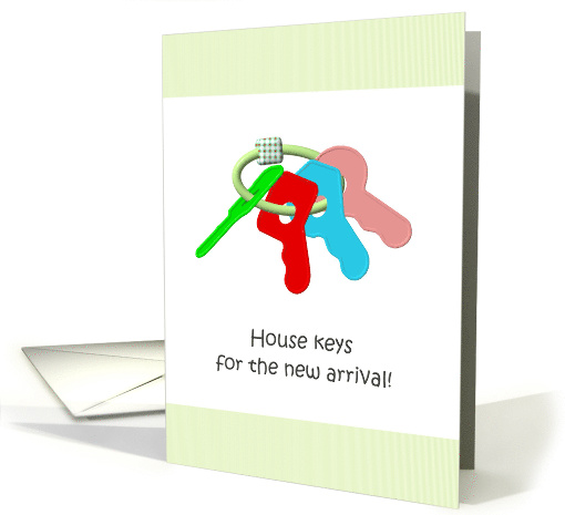 Congratulations on Arrival of New Baby Baby House Keys... (970905)