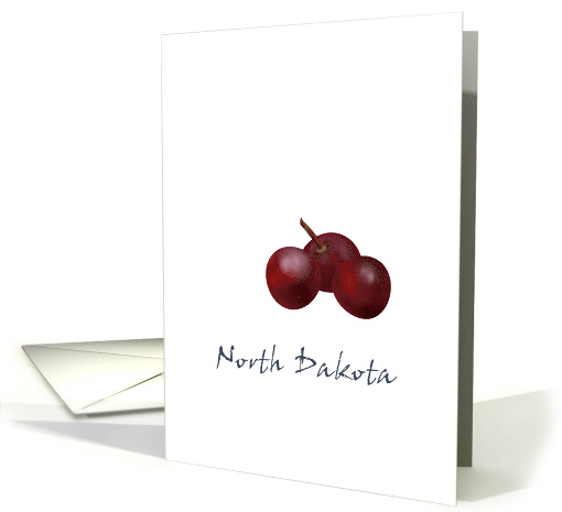 North Dakota Chokeberry State Fruit Symbol Blank card (972585)