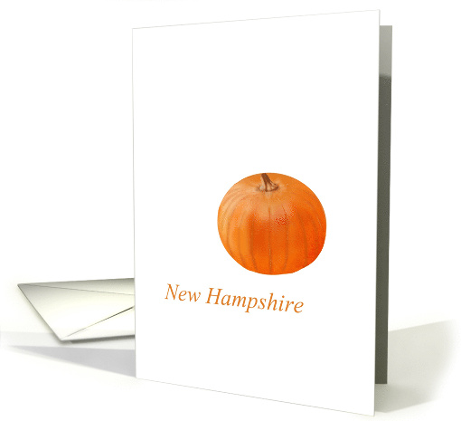 New Hampshire Pumpkin State Fruit Symbol Blank card (972627)