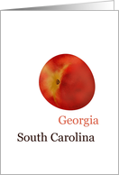 Georgia and South Carolina Peach State Fruit Symbol Blank card