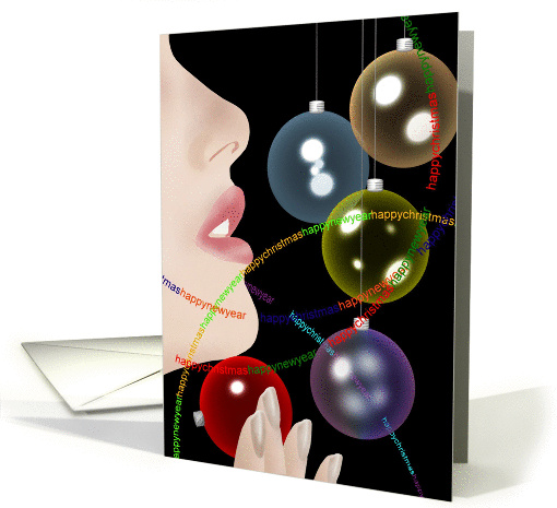 Sexy Christmas greeting, Anticipation card (972947)